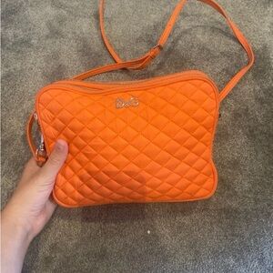 D&G Vibrant Orange Quilted Crossbody Bag